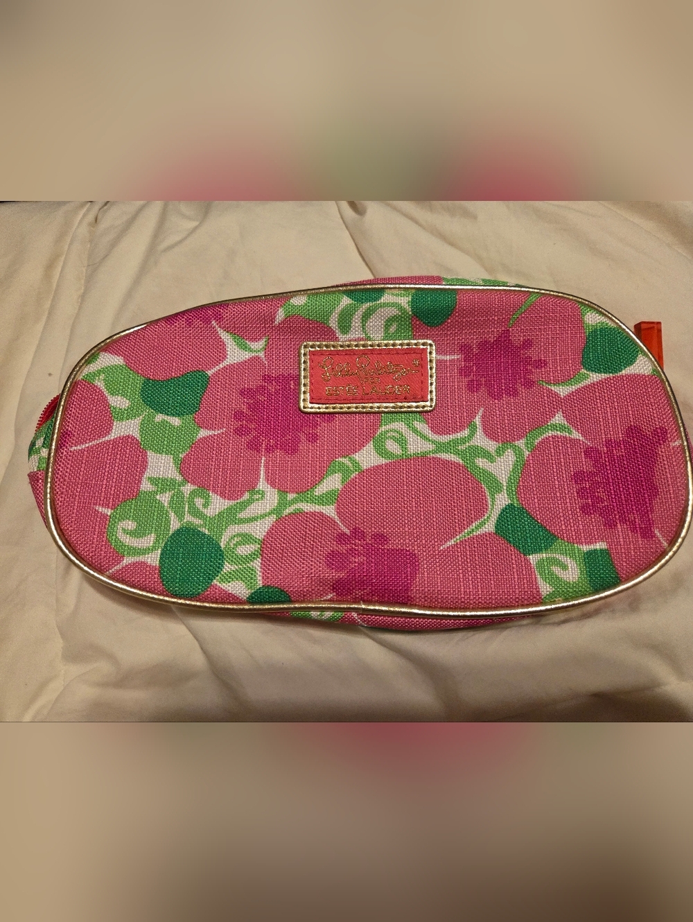 Lily Pulitzer Estee Lauder Women’s Cosmetic Pouch Pink Florals